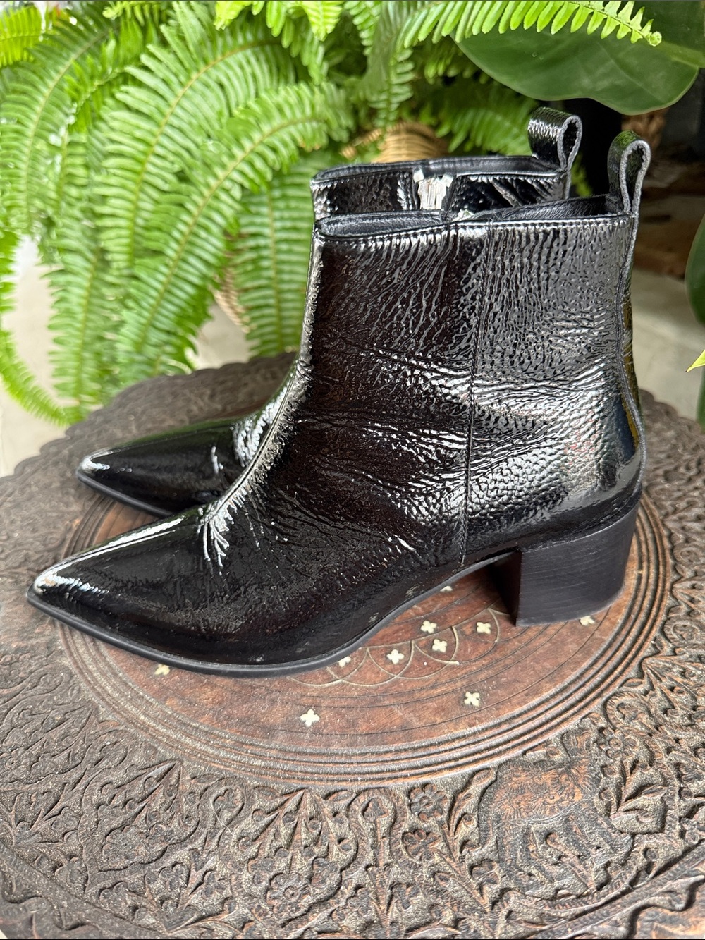 Everlane The Boss Ankle Boot Pebbled Black